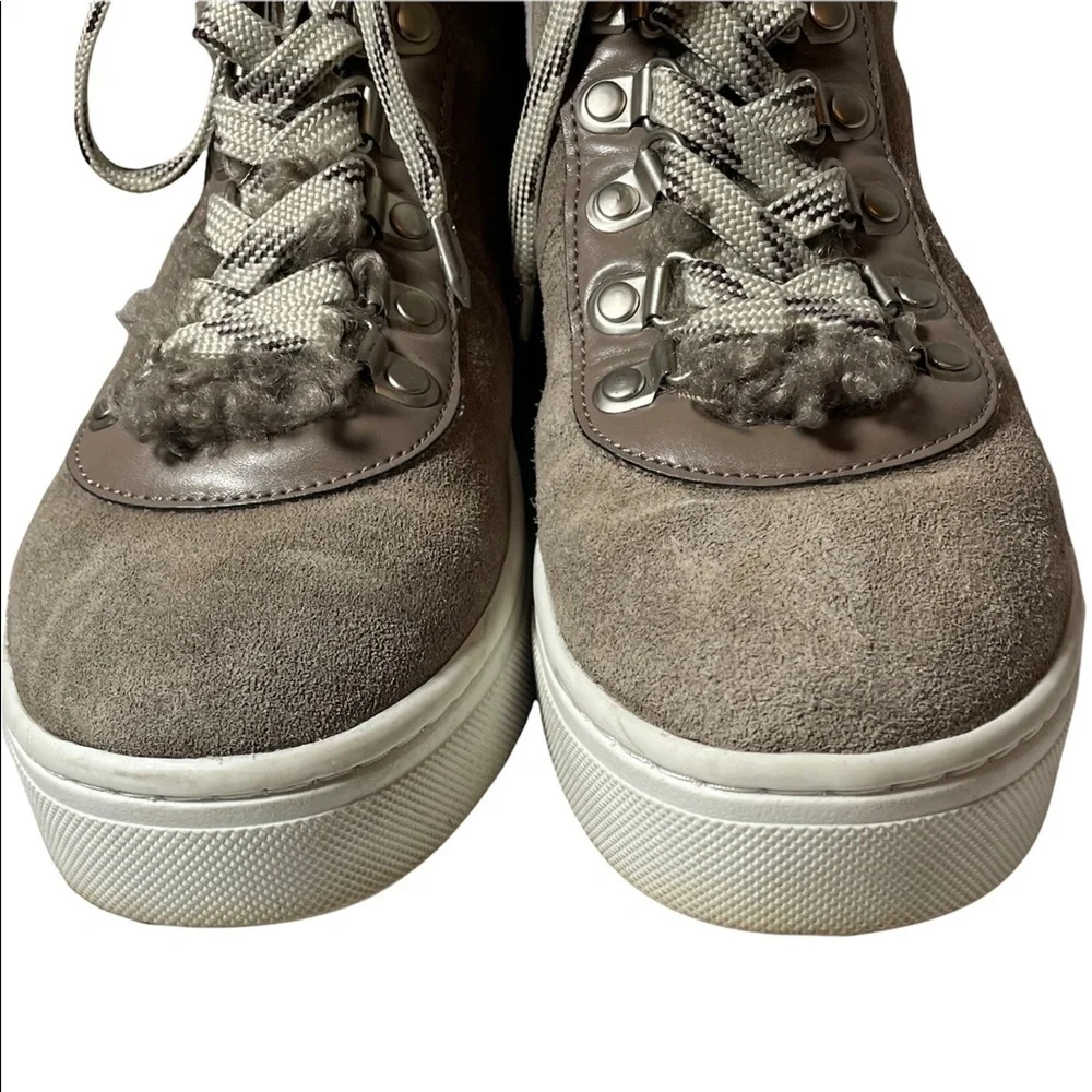 Sam Edelman Shearling Leather/Faux Sneakers Size 6.5 - Picture 4 of 8